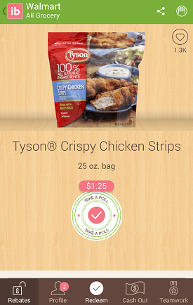 ibotta Tyson Crispy Chicken Strips