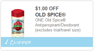 cupon Old Spice Deodorant 