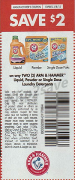 cupon Arm and Hammer Detergent