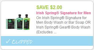 cupon Irish Spring Gear Body Wash