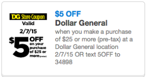 Dollar Genarl coupon