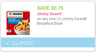 cupon Jimmy Dean Breakfast Bowl