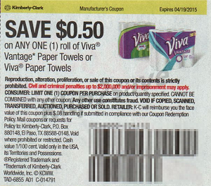 cupon Viva Vantage Paper Towels