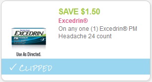 cupon Excedrin PM