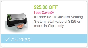 cupon FoodSaver Vacuum