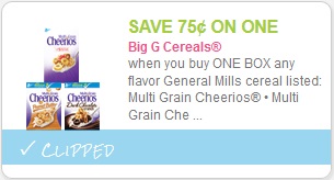 cupon Big G Cereals