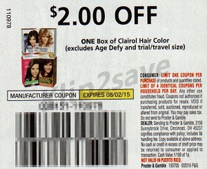 cupon Clairol Hair Color