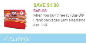 Bar S Frank coupon
