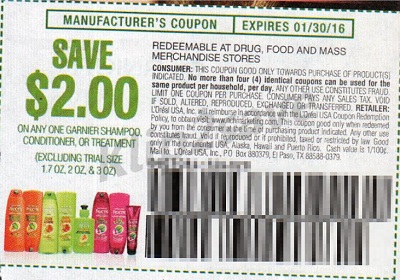 Garnier Fructis Shampoo coupon