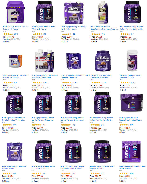 EAS Sports Nutrition at Amazon