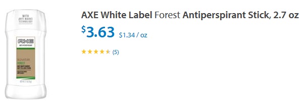 AXE White Label Forest Antiperspirant Stick - Walmart