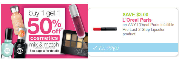 LOreal Infallible Pro-Last LipColor coupon