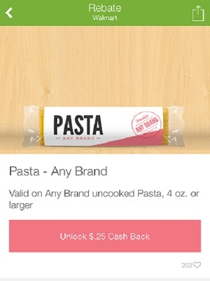 Pasta - Any Brand ibotta