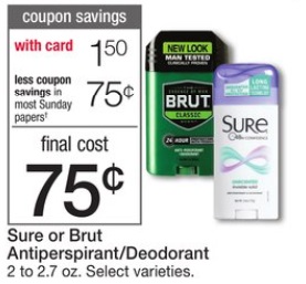 Desodorante Sure o Brut - Walgreens 6_26
