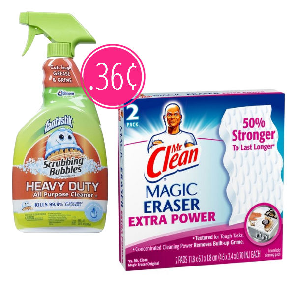 Mr Clean Magic Eraser y Scrubbing Bubbles