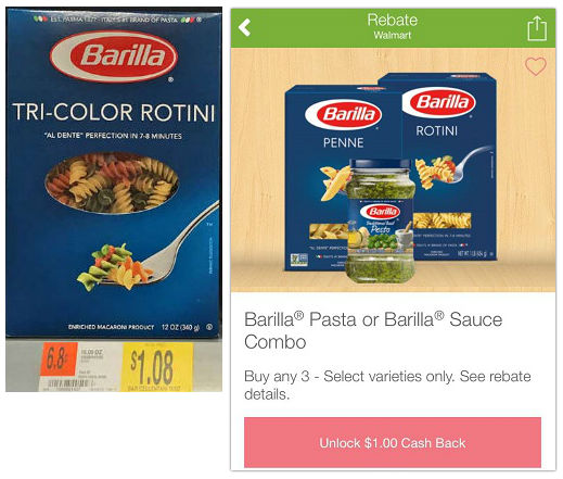 Pasta Barilla en Walmart