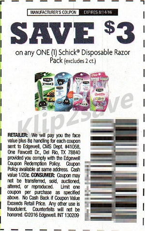 Schick Disposable Razors - SS 7_24