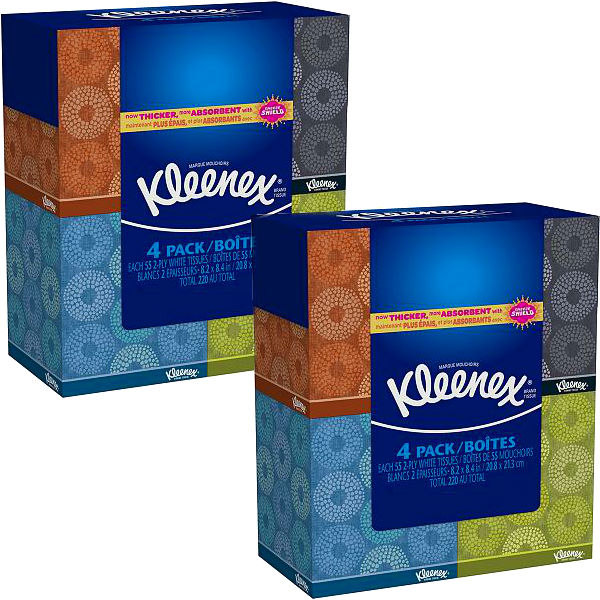 Kleenex Facial Tissue 4 Pack