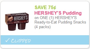 Cupon Hersheys Pudding Snacks