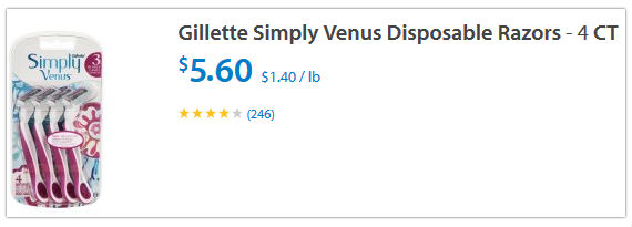 Gillette Simply Venus - Walmart Online