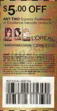 Loreal Hair Color Coupon RP 2-12-17