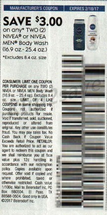 Nivea Body Wash coupon SS 2-5-17