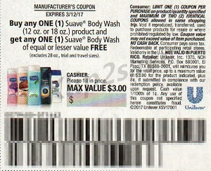 Suave Body Wash coupon RP 2-26-27