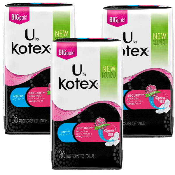 U by Kotex Ultra Thin Maxi Pads 36 ct