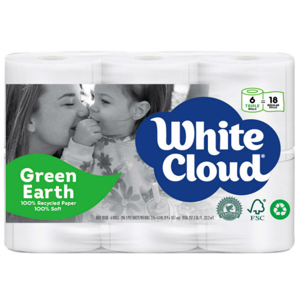 White Cloud Green Earth Triple Rollo 6 ct