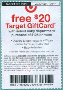 Free 20 Target GiftCard 4-2-17