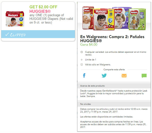 Huggies coupons_com y Checkout51