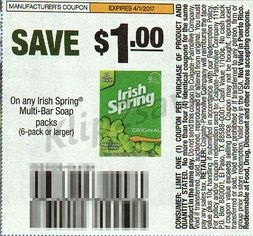 Irish Spring Multi-Bar Soap Packs 6-Pack+ exp Sat 4-1-17 SS 3-12