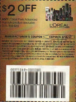 Loreal Advanced coupon RP 3-5-17