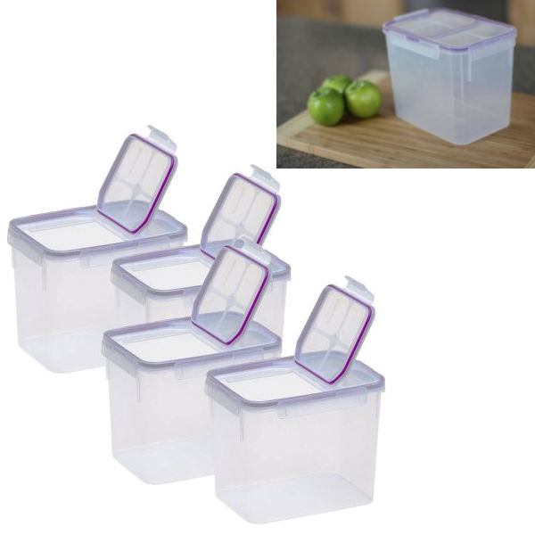 Set de 4 Fliptop Food Storage Container