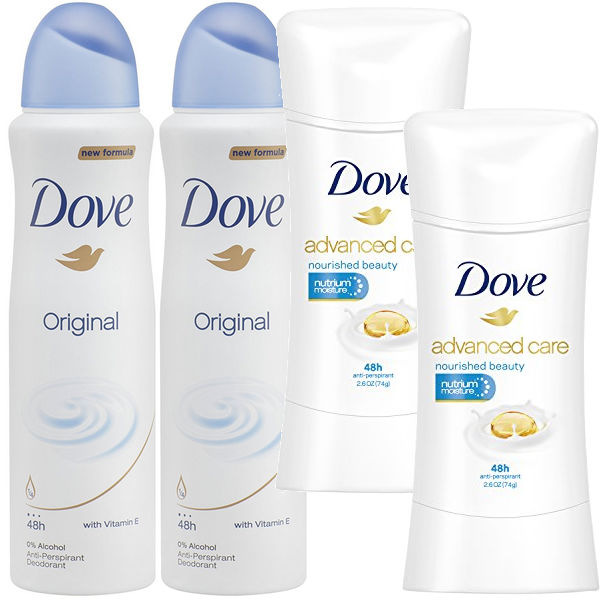 4 Desodorantes Dove