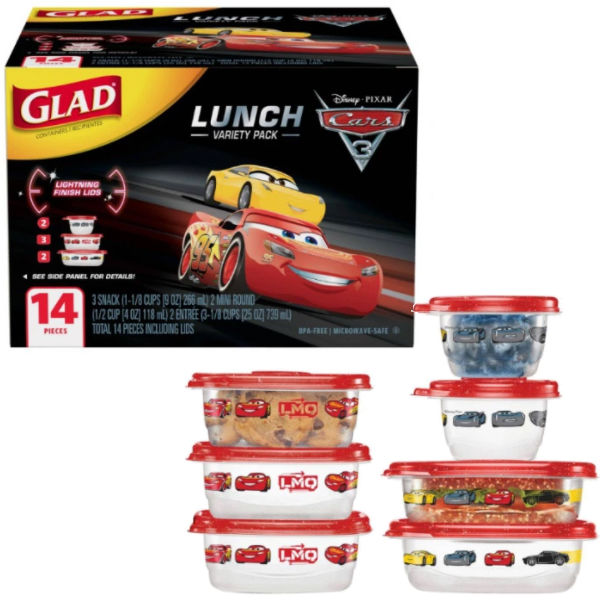 Glad Food Storage Containers Disney Cars
