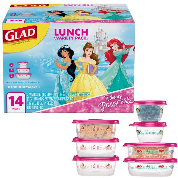 Glad Food Storage Containers Disney Princess