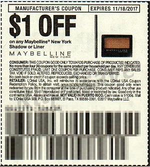 Maybelline Shadow or Liner - RedPlum 10-22-17