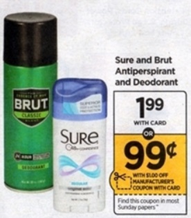 Desodorantes Brut o Sure - Rite Aid Ad 11-12-17
