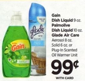Gain Dish Liquid - Rite Aid Ad 11-19-17