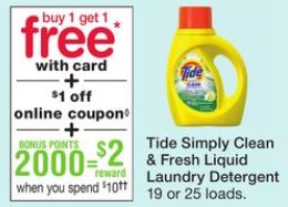 Tide Simply Clean and Fresh - Walgreens Ad 11-26-17
