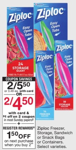 Ziploc - Walgreens Ad 11-12-17