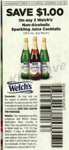 Welch’s Non-Alcoholic Sparkling - RP 11-19-17
