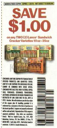 Lance Sandwich Crackers - SS 1-7-18