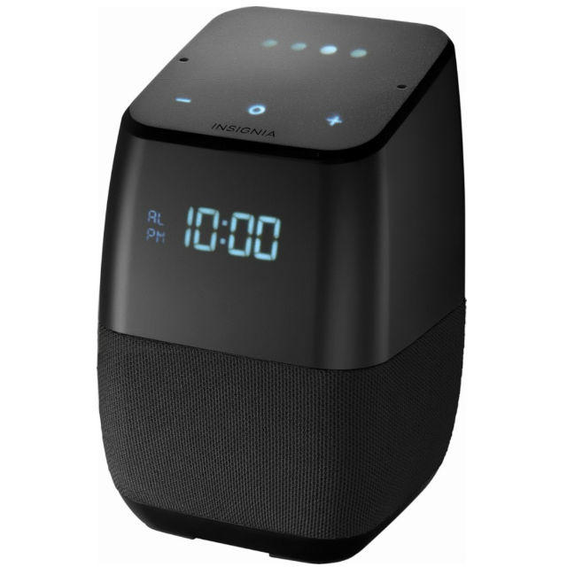 Insignia Voice Smart Bluetooth Speaker y Alarm con Google Assistant