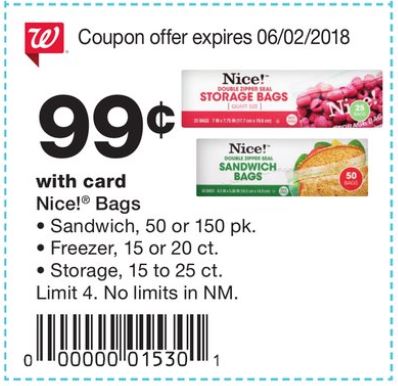 Bolsitas Nice - Walgreens Ad coupon 5-27-18