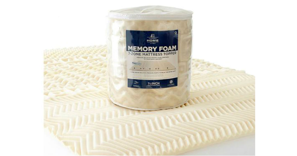 Memory Foam Topper 7-Zone a $29.99 todos los tamaños en JCPenney