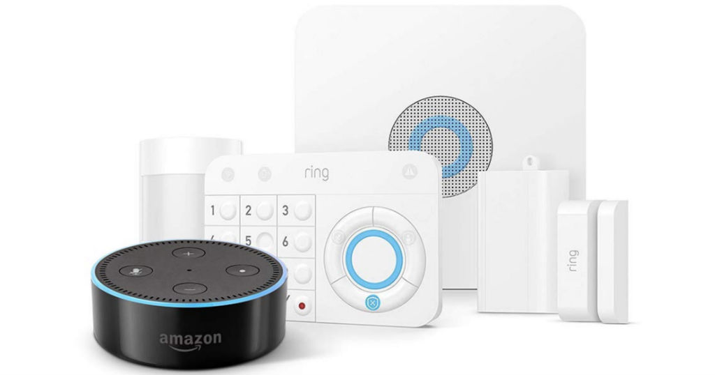 Kit de Alarma Ring 5-Piezas Echo Dot en Amazon