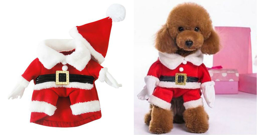 Ropita de Santa Claus para tu mascota a $7.59 en Ebay