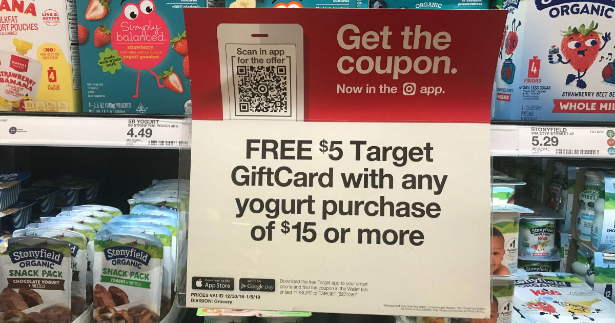 Target GiftCard with any Yogurt purchase